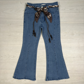 Boho Bandana Flared Jeans