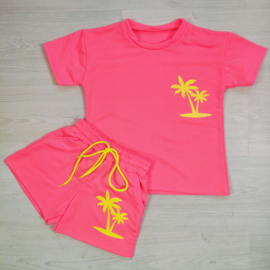 Neon Palm Summer Set - roze