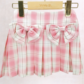 Your plaid bow skort - roze