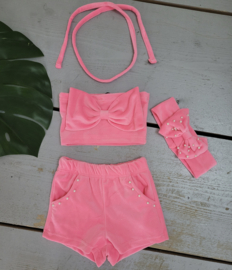 Cuddly strapless set - pink