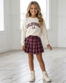 California Check Set - bordeaux