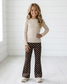 Velvet Hearts Flared Pants - bruin