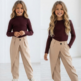 Beige twist pants