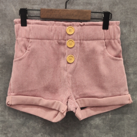 Corduroy short - lichtroze