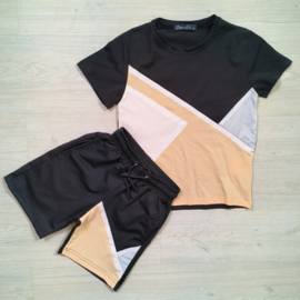 Triangle boys set - beige