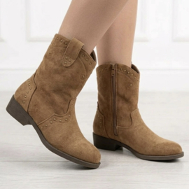 Studded cowboy boots - Camel (verzenddatum 24 apr)