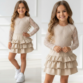 Diva Lace Bodystocking - beige