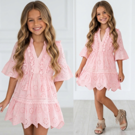 Ibiza Lace Dress - roze