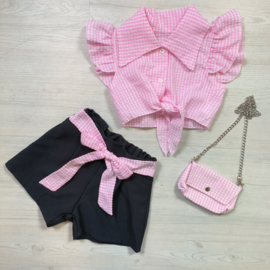 Blocked short set - Pink