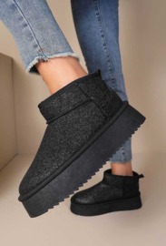Glitter winter boots - black
