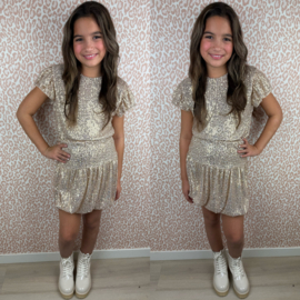 Glitter set shortsleeves - gold