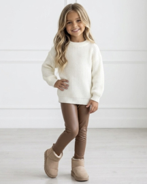 Cozy Balloon Knit Sweater - off white