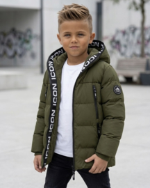 ICON Urban Zip Puffer Jacket - Army Green