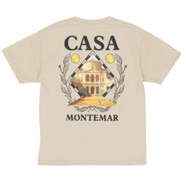 Casa tennis club Twinning tee - beige