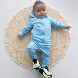 Little biker boy set - lichtblauw