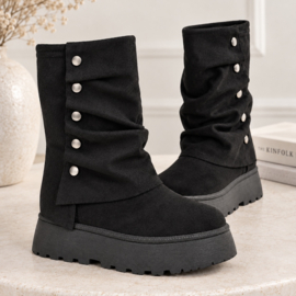 Studded Warm Boots - zwart