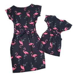 Black flamingo dress - Mommy & me