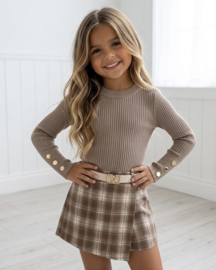 Classic Check Skort - beige (verzenddatum 25 sep)