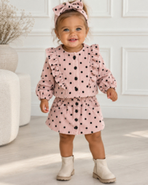 Dotted skirt set - roze