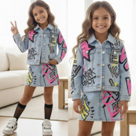 Wow denim set - pink