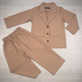 Mini Chic Blazer Set - camel