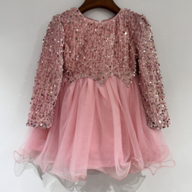 Tule glitter dress - rose