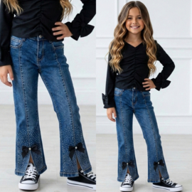 Bow Sparkle Flared Jeans