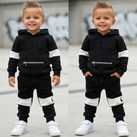 Hooded Little boss set - black