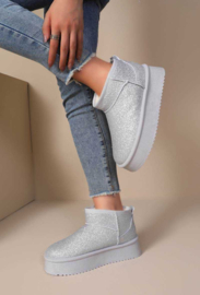 Glitter winter boots - silver