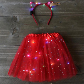 Tutu led & Cats headband - Red/Multi