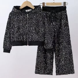 Comfy sequin set - black/silver