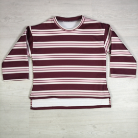 Vintage Stripe Longsleeve - bordeaux/roze