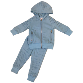 Little biker boy set - lichtblauw