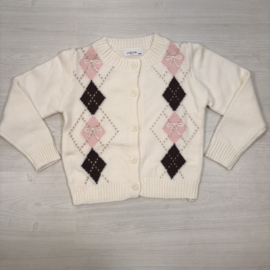 Vintage Bow Cardigan - beige