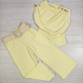 Belted Long Summer Set - geel