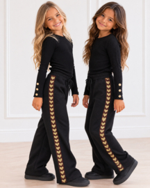 Golden Hearts Pants - zwart
