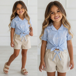 Ocean Breeze Short Set - beige