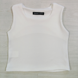 Essential rib tank top - zwart of wit