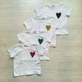 Glitter heart top