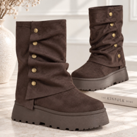Studded Warm Boots - bruin