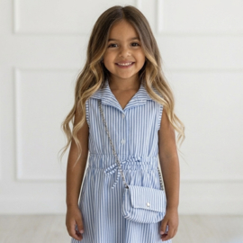 Blue Stripe Girls Dress