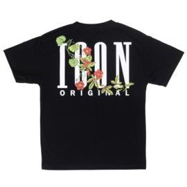 Floral Icon Twinning tee - zwart