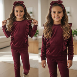 Dreamy velvet set - bordeaux