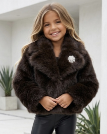 Royal Faux Fur Jacket - bruin