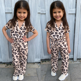 Pink leopard jumpsuit