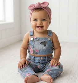 Denim & Flower baby set