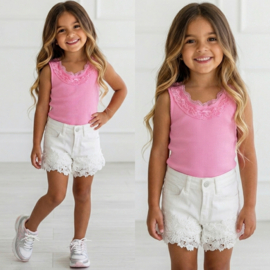 Your Summer Lace Shorts - wit