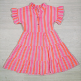 Summer Candy Girls Dress - roze/oranje