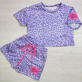 Neon Leopard Summer Set - paars