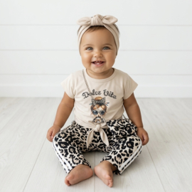 Baby Trendy Girl Leopard Set - beige